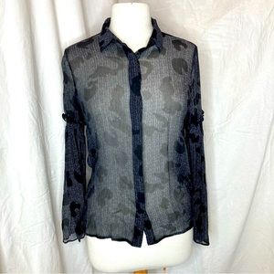 Storm silk bell sleeve blouse